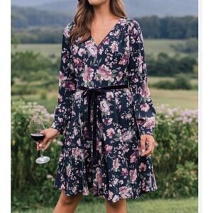 Gal Meets Glam floral  Navy blue Purple 2 boho whimsi fairy dainty romantic y2k
